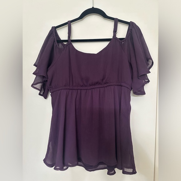Torrid Purple Babydoll Top - Picture 3 of 3